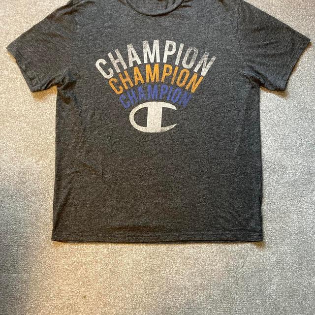 Champion Men's T-shirt - Grey/Black - L on Productcaster.