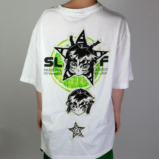 Reworked Men's T-shirt - White/Green - XL on Productcaster.