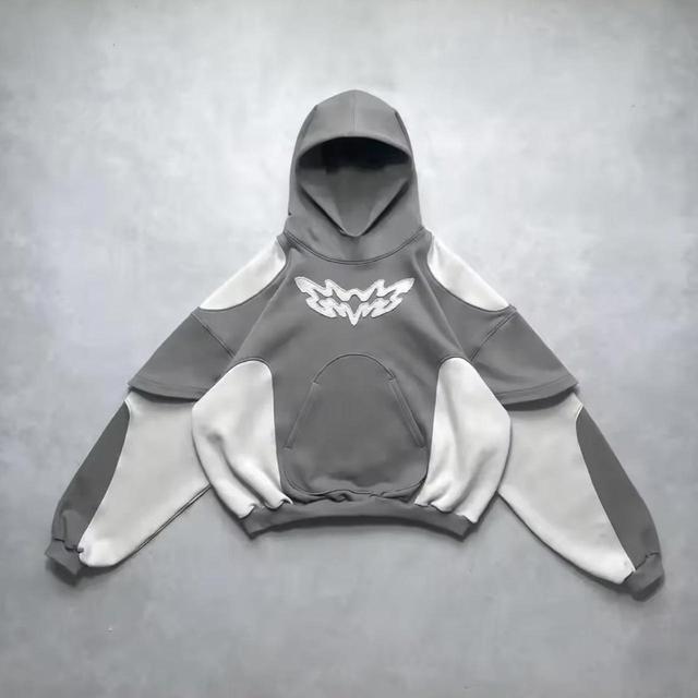 Men's Hoodie - Grey/Multi - XL on Productcaster.