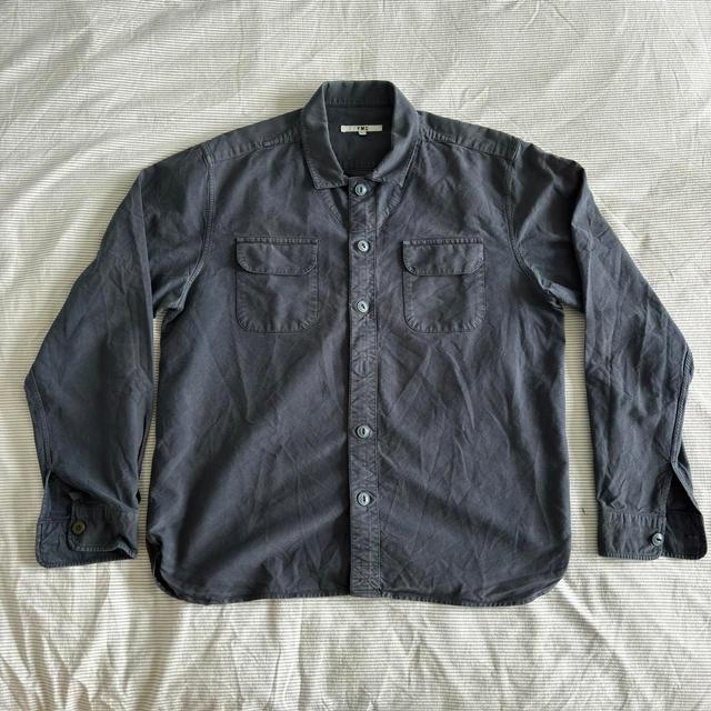 YMC Men's Shirt - Black/Navy - L on Productcaster.