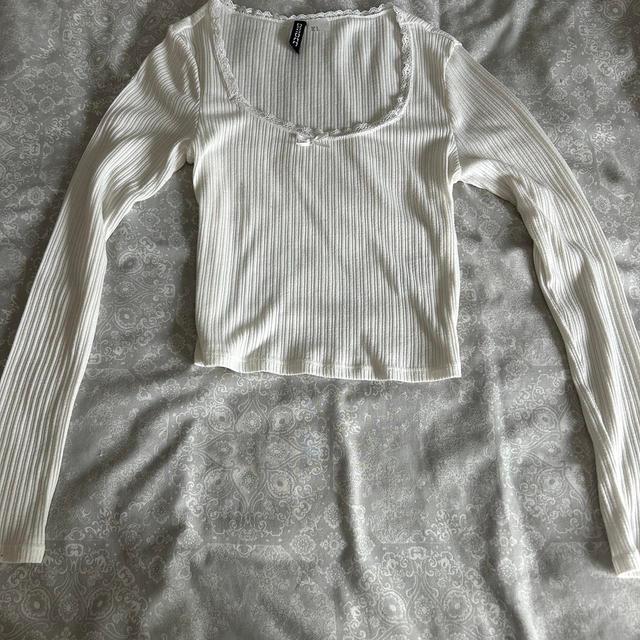 H&M Women's Shirt - White/Cream - XS on Productcaster.