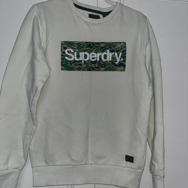 Superdry Men's Sweatshirt - White/Cream - S on Productcaster.