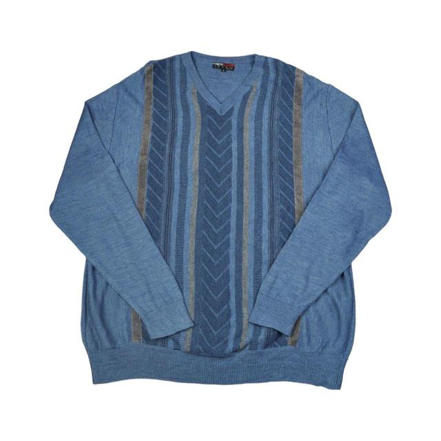 Vintage Men's Sweatshirt - Blue - L on Productcaster.