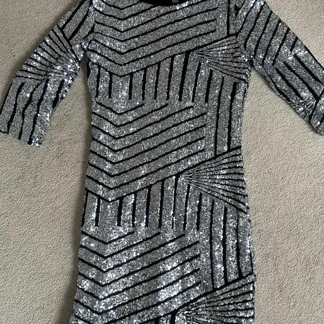 Boohoo Women's Bodycon Dress - Silver/Black - 10 on Productcaster.