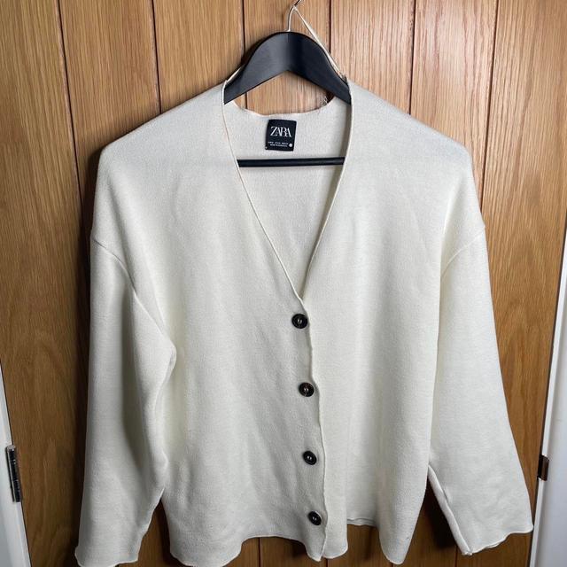 Zara Women's Cardigan - Cream/White - M on Productcaster.