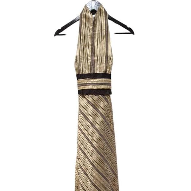 Adolfo Domínguez Women's Maxi Dress - Brown/Gold - 40 on Productcaster.