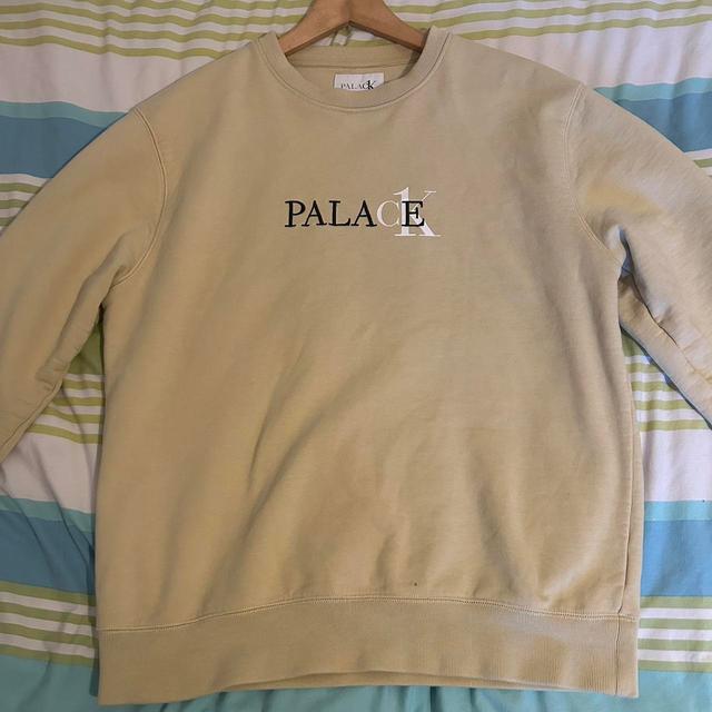 Palace Men's Sweatshirt - Cream - L on Productcaster.