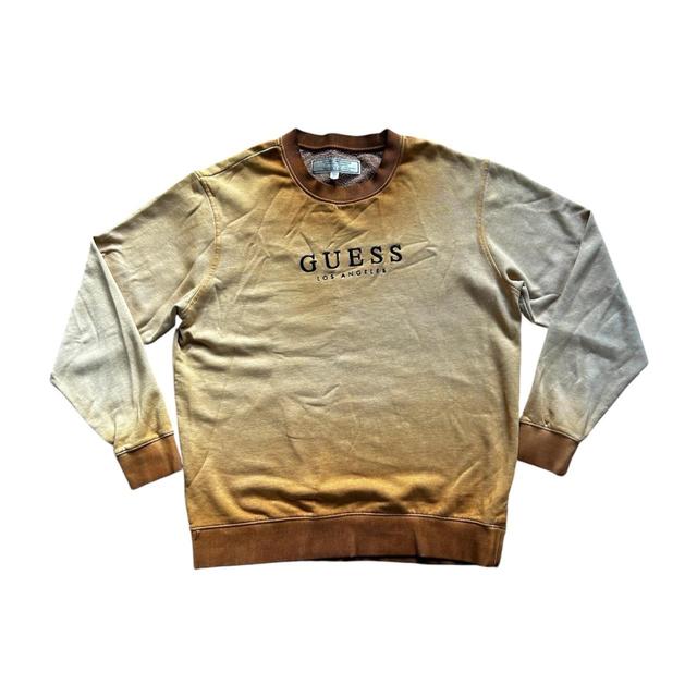 Guess Men's Sweatshirt - Tan/Brown - L on Productcaster.