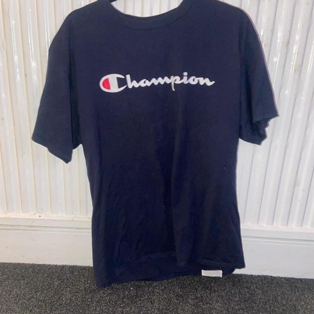 Champion Men's T-shirt - Navy/Black - L on Productcaster.