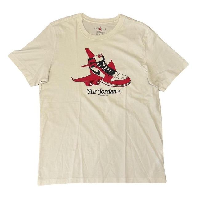 Jordan Men's T-shirt - White/Red - L on Productcaster.