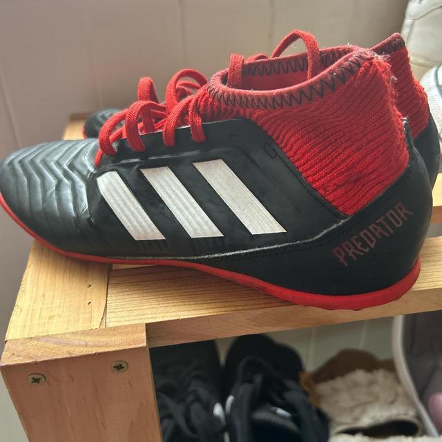 Adidas Men's Boots - Black/Red - UK 4 on Productcaster.