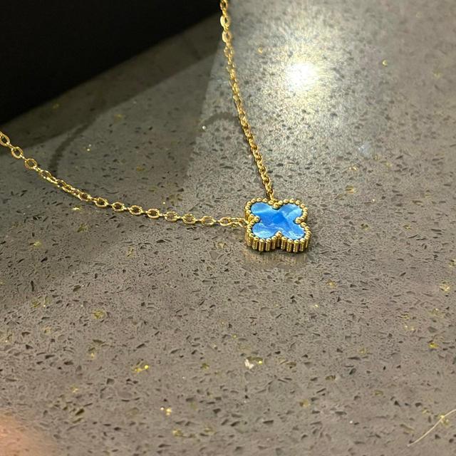 Women's Necklace - Gold/Blue on Productcaster.