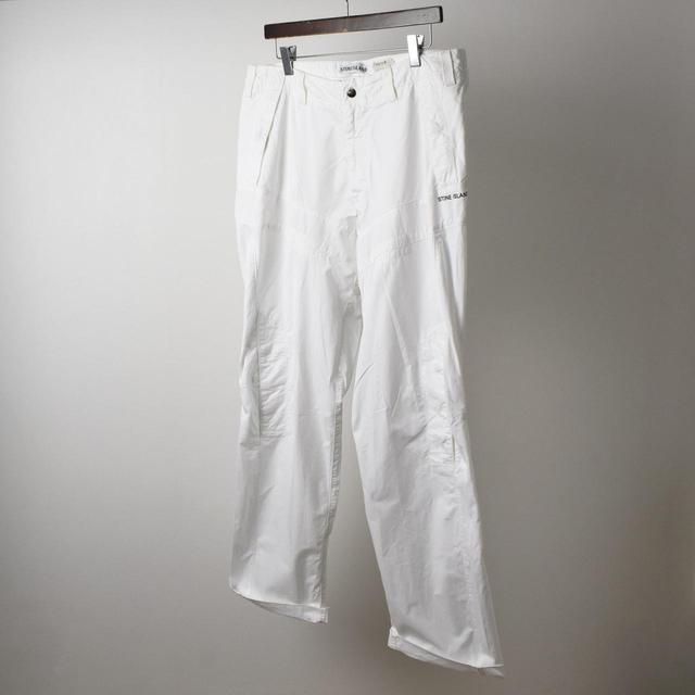 Stone Island Men's Chino Trousers - White - 34" on Productcaster.