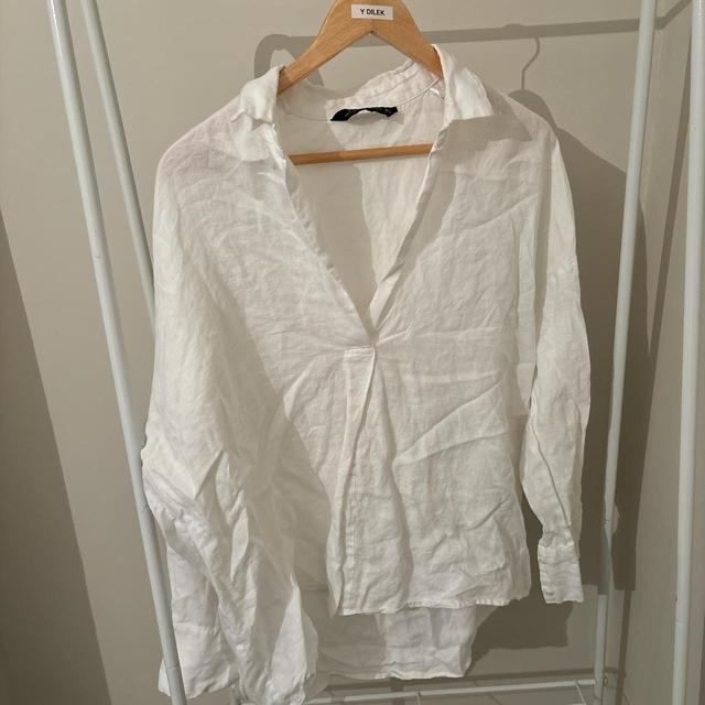 Zara Women's Shirt - White - 10 on Productcaster.