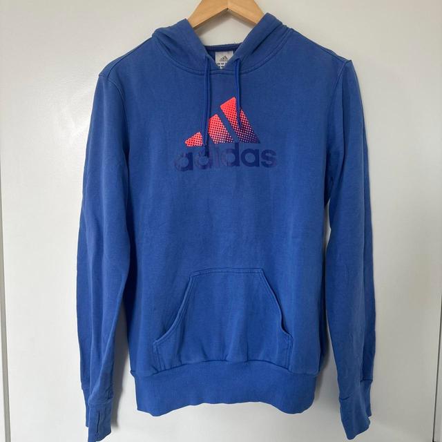 Adidas Men's Hoodie - Blue - S on Productcaster.