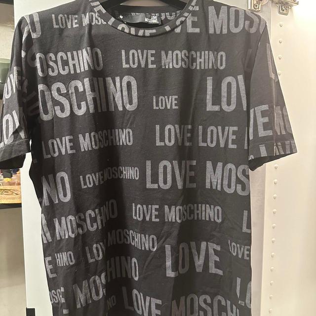 Moschino Men's T-shirt - Black/Grey - M on Productcaster.