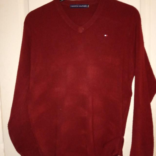 Tommy Hilfiger Men's Hoodie - Burgundy - L on Productcaster.