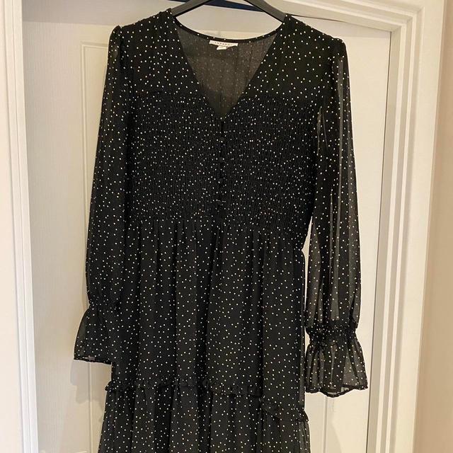 Topshop Women's Dress - Black/Multi - 12 on Productcaster.