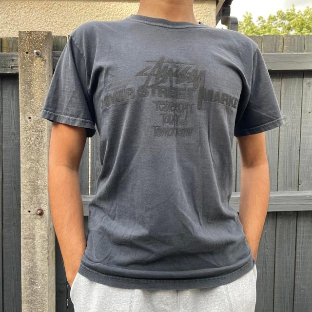 Stüssy Men's T-shirt - Black/Grey - S on Productcaster.