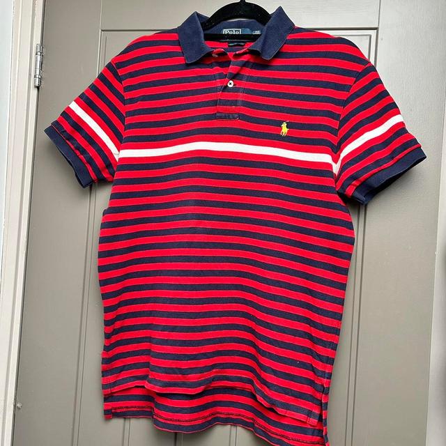 Polo Ralph Lauren Men's Polo shirt - Red/Navy - M on Productcaster.