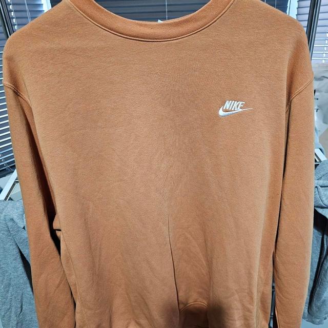 Nike Men's Sweatshirt - Tan/Orange - L on Productcaster.