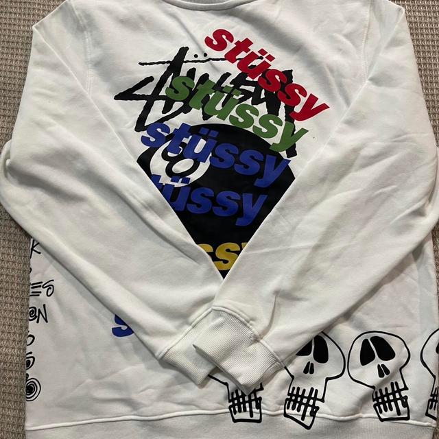 Stüssy Men's Sweatshirt - White/Multi - M on Productcaster.