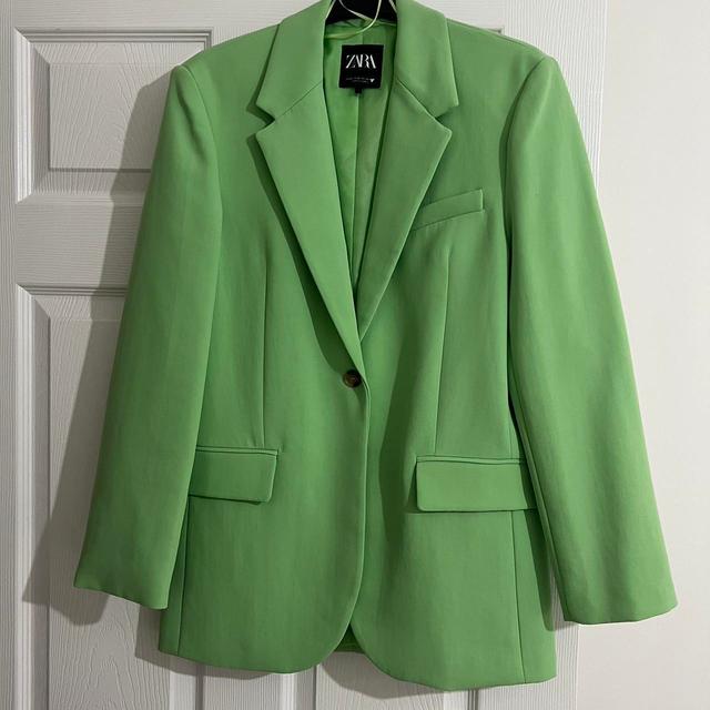 Zara Women's Blazer Jacket - Green - XS on Productcaster.