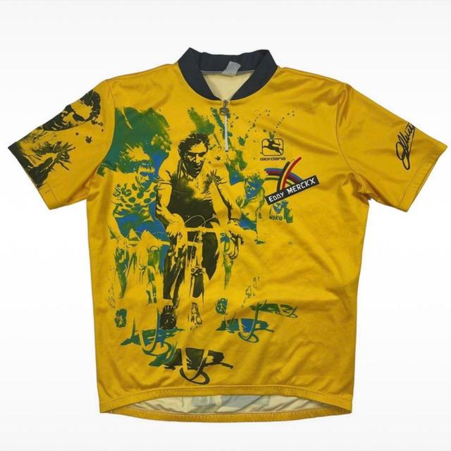 Vintage Men's T-shirt - Yellow/Black - XL on Productcaster.