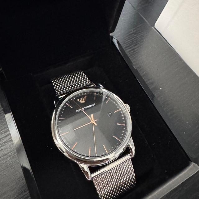 Emporio Armani Men's Analogue Watch - Silver on Productcaster.