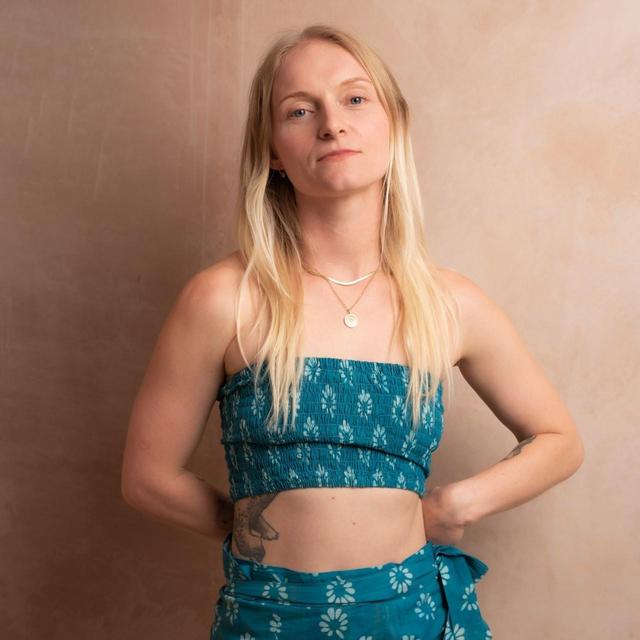 Handmade Women's Crop top - Blue - 14 on Productcaster.