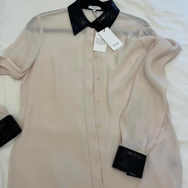 Reiss Women's Shirt - Cream/Pink - 10 on Productcaster.