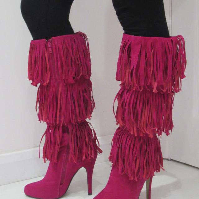 Women's Knee high Boots - Pink - UK 5 on Productcaster.