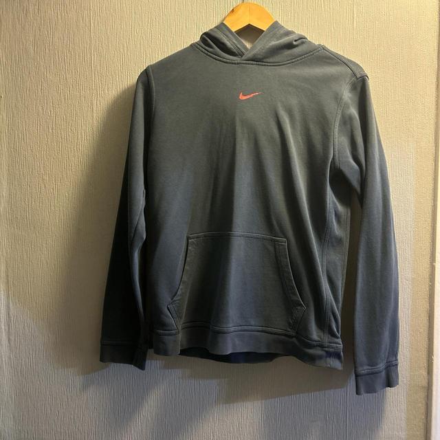 Nike Men's Hoodie - Grey/Navy - XS on Productcaster.