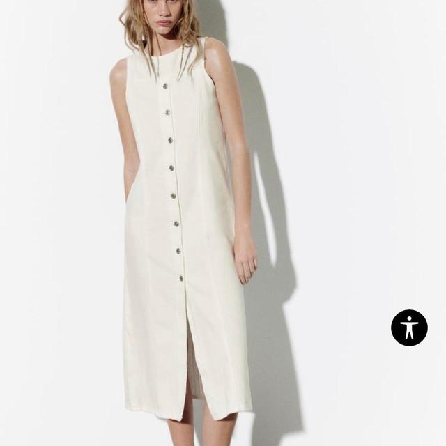 Zara Women's A-line Dress - White - 10 on Productcaster.