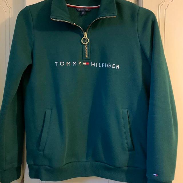 Tommy Hilfiger Women's Sweatshirt - Green - XS on Productcaster.