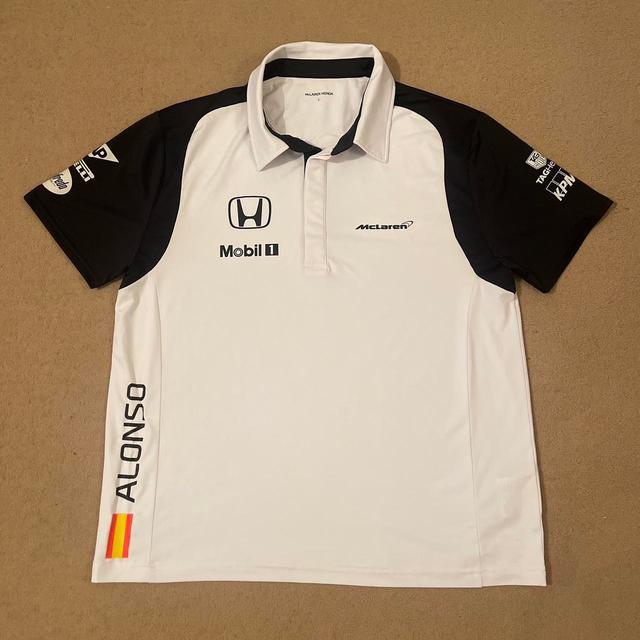 McLaren Men's Polo shirt - White/Black - L on Productcaster.