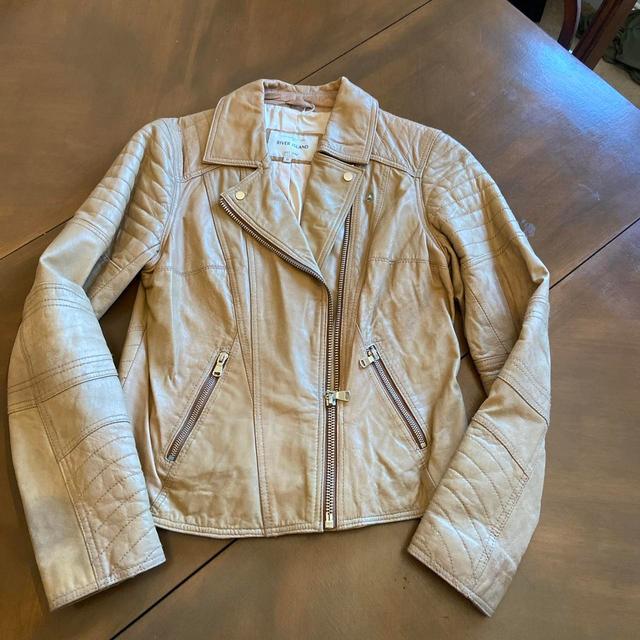 River Island Women's Jacket - Tan/Cream - UK 12 on Productcaster.