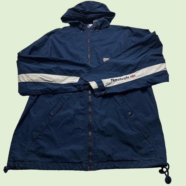 Reebok Men's Windbreaker Jacket - Navy - M on Productcaster.