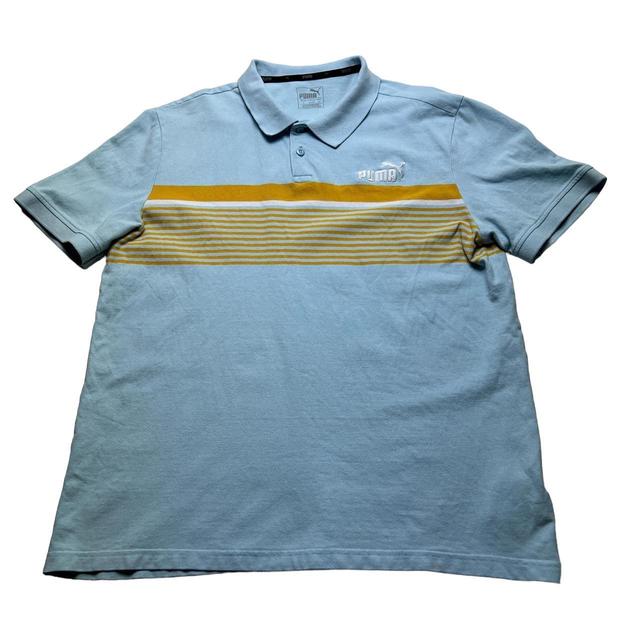 Puma Men's Polo shirt - Blue/Yellow - M on Productcaster.