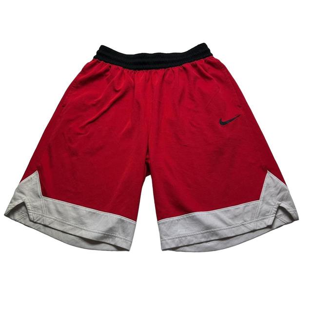 Nike Men's Shorts - Red/White - L on Productcaster.