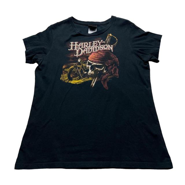 Harley Davidson Women's T-shirt - Black - L on Productcaster.