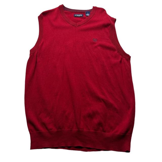 Chaps Men's Jumper - Red/Burgundy - M on Productcaster.