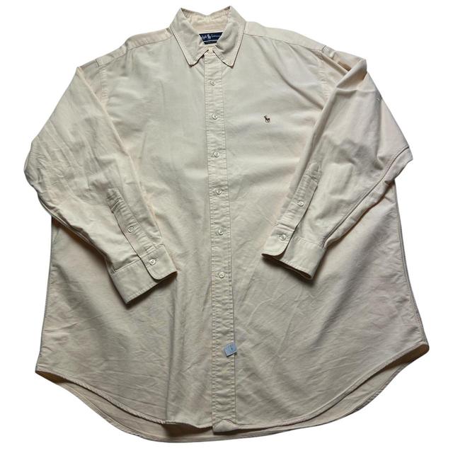 Ralph Lauren Men's Shirt - Cream/Yellow - XXL on Productcaster.