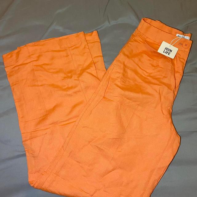 Bershka Women's Trousers - Orange - UK 6 on Productcaster.