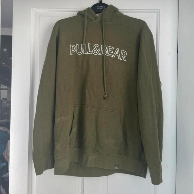 Pull&Bear Men's Hoodie - Khaki - XL on Productcaster.