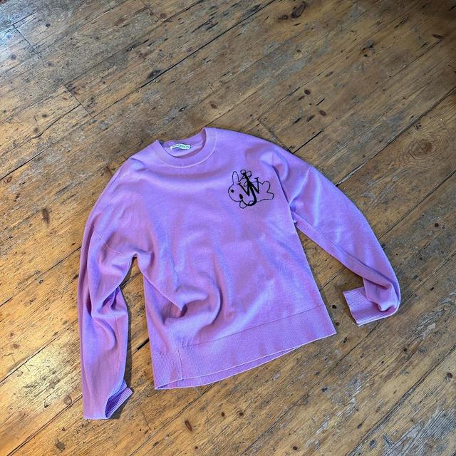 JW Anderson Men's Sweatshirt - Pink/Purple - S on Productcaster.