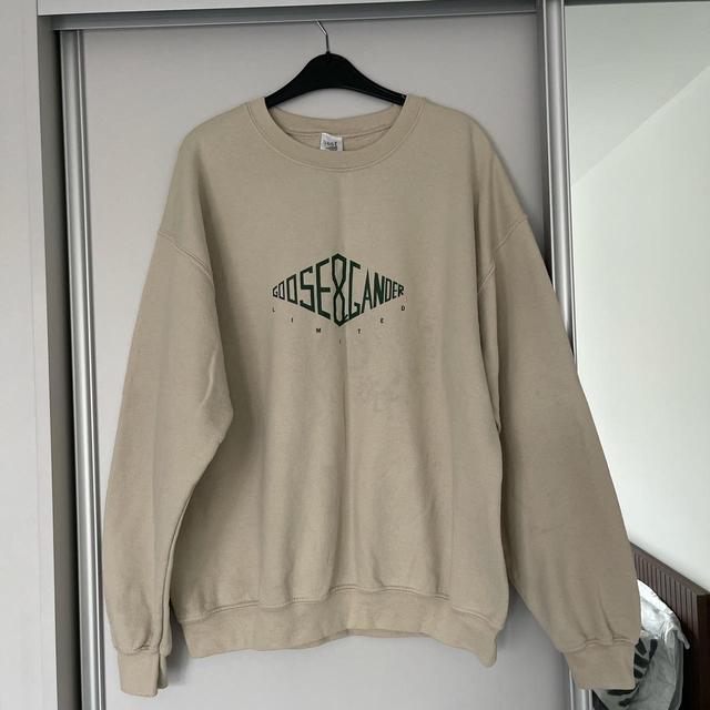 Goose & Gander Women's Sweatshirt - Cream/Green - L on Productcaster.