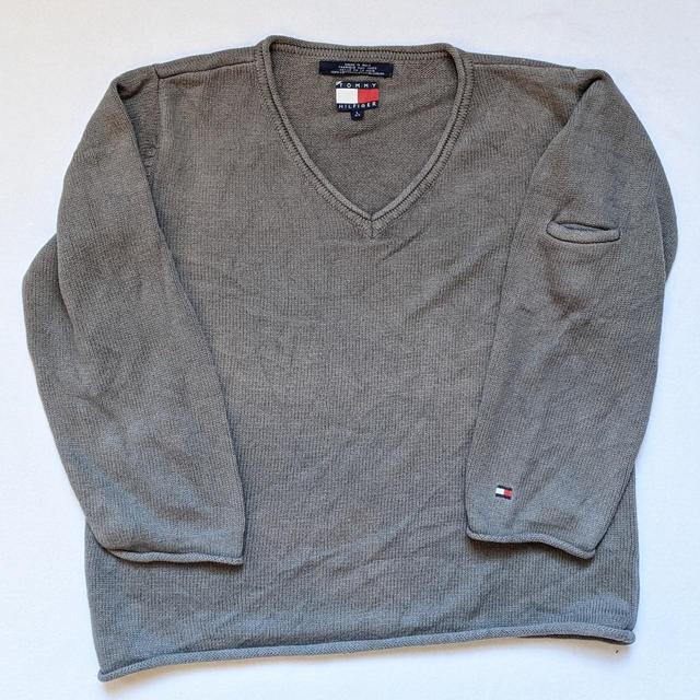 Tommy Hilfiger Women's Jumper - Grey/Khaki - L on Productcaster.