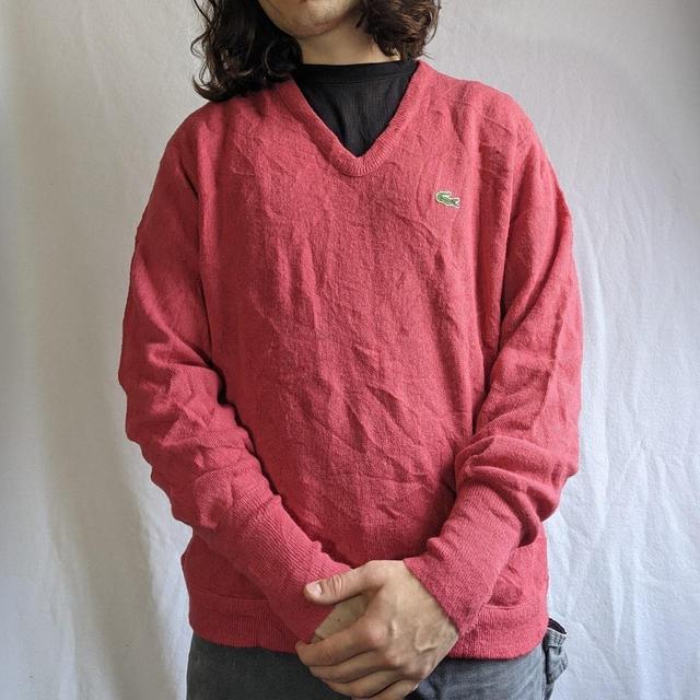 Lacoste Men's Jumper - Pink/Red - L on Productcaster.