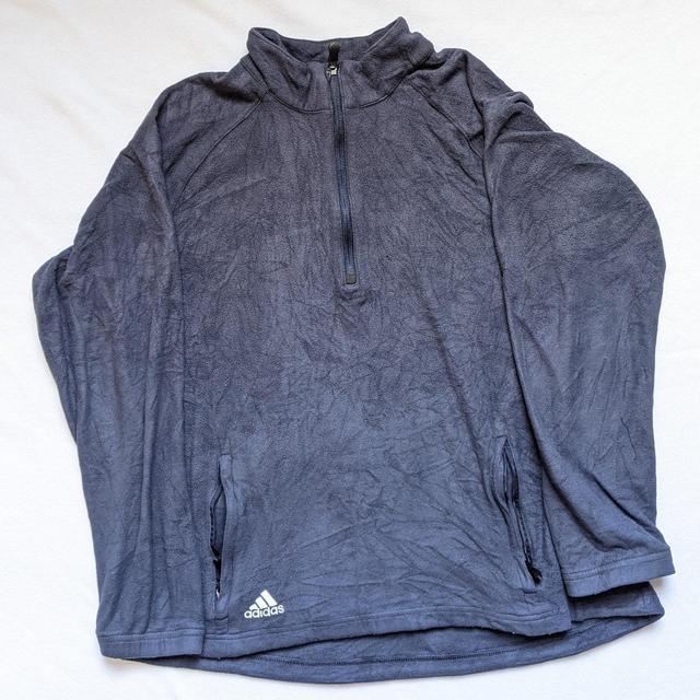 Adidas Men's Fleece Jacket - Navy/White - M on Productcaster.